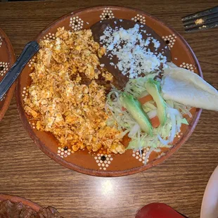 Huevos rancheros with homemade tortillas