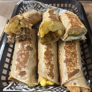 Machaca, Chorizo con Papas, Chile Relleno