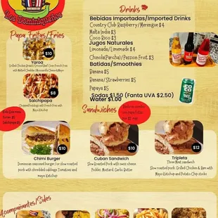 Los Dominiqueños * Food Truck Menu Page 2 of 2