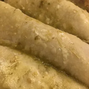 Closeup of enchiladas norteñas