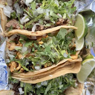 Carnitas, asada, and barbacoa.