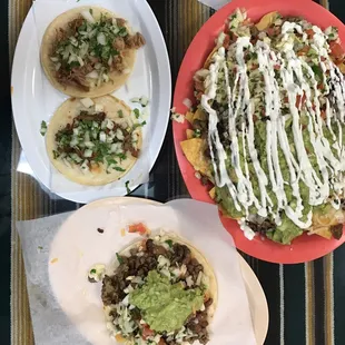 Tacos, Super Taco and Super Nachos :)