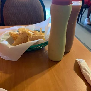Chips and two delicious salsas