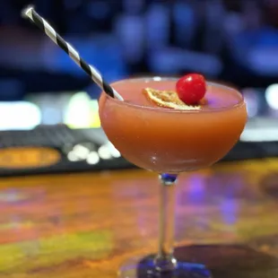 a drink in a coupe glass