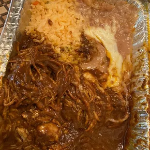 Mole plate with beans and rice!!!