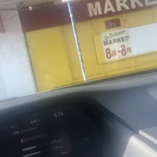 a car dashboard