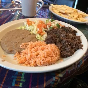 Babarcoa plate with fries!
