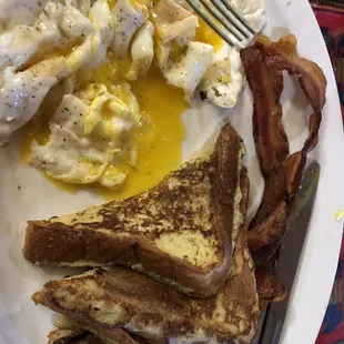 French Toast Plate after I cut my eggs up.