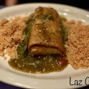 Chimichanga w/double rice