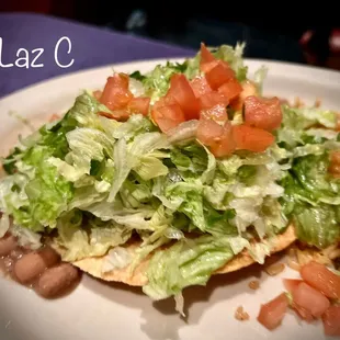 Bean Tostada closeup