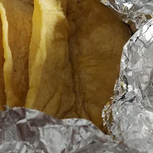 Hot handmade corn tortillas.