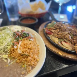 wo plates of mexican food