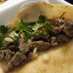Mexican steak taco