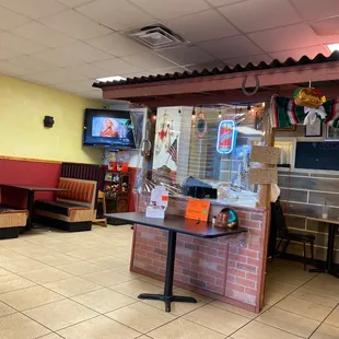 the inside of a restaurant