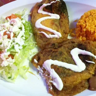 Chile rellenos meal
