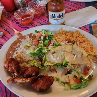 Tacos dorados con camarones momia!