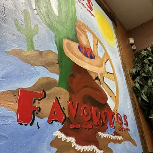 a painting of a cowboy