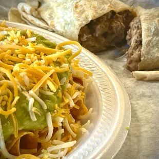 Beef Rolled Tacos and Carne Asada Burrito.