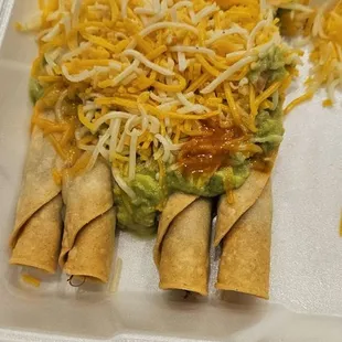 The rolled tacos, were fresh!  Great guacamole.