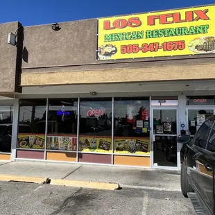 the front of the restaurant