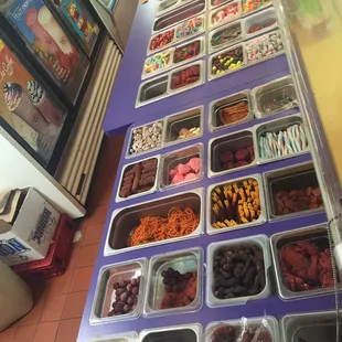 So many toppings to choose from! Awesome selection!