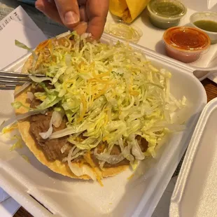 Bean and Cheese tostada