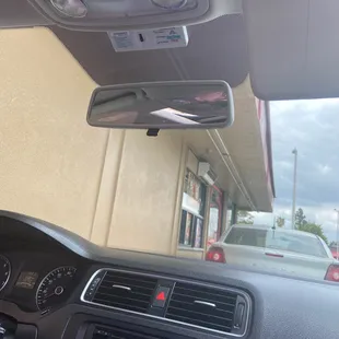 a view from inside a car