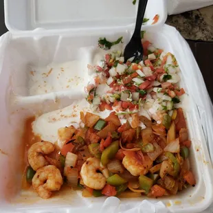 What I got.  Told them to replace the rice and beans with more pico de gallo.  Thats all I got.