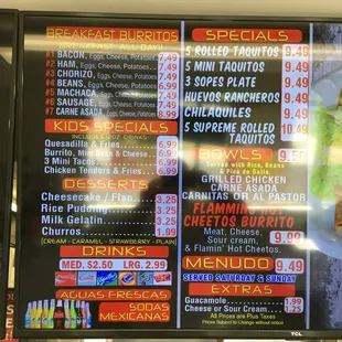 menu on 8/29/22