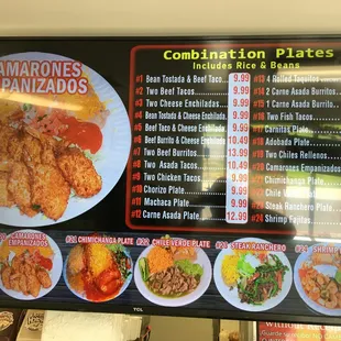 menu on 8/29/22