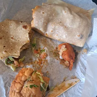 The Chile was hard, and there wasn&apos;t any cheese.  Mostly beans and rice. This has to be the worst burrito I&apos;ve ever had no joke.