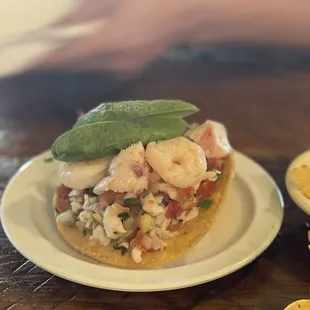 Octopus and shrimp appetizer