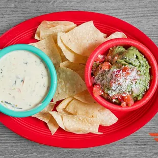 Can&apos;t choose? Order Both! Jalapeño Cheese Dip &amp; Guacamole!