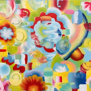 &quot;The Mind&apos;s Eye&quot; 2022 by local artist Elizabeth Bustos. Inspiration for the decor at Los Gallitos.