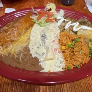 Mexican Flag Enchiladas