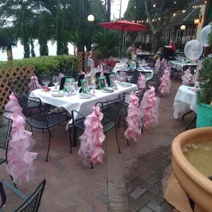 70th Flamingo Birthday Party on the Patio