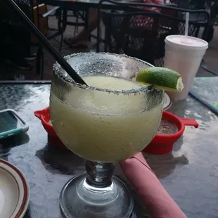 Large Frozen margarita with salt