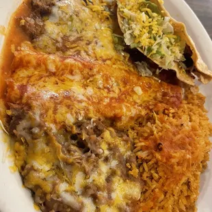 Cheese enchilada, Chile relleno, taco