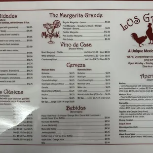 New menu new prices as of January 1, 2025