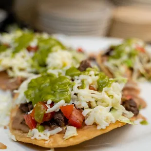a plate of mexican food