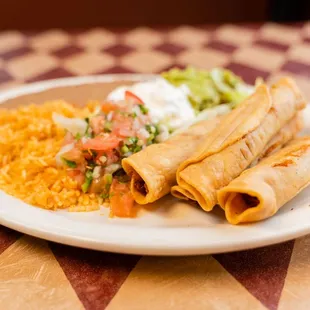 a plate of mexican food
