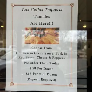 They sell tamales