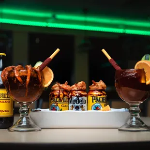 burgers, drink