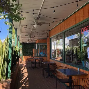 Outdoor seating available