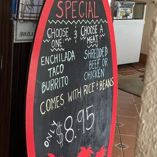 Special menu