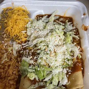 Chicken enchiladas combo