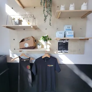 Merch wall and more cat motif