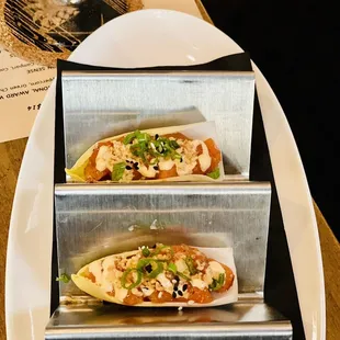 Salmon poke cups