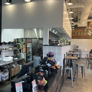 Clean, spacious, warm dining area
