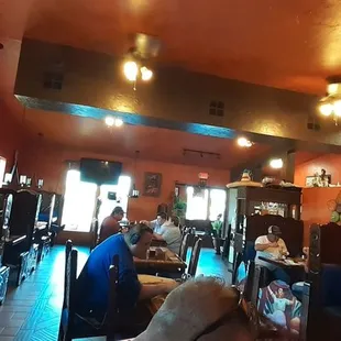 people eating and drinking